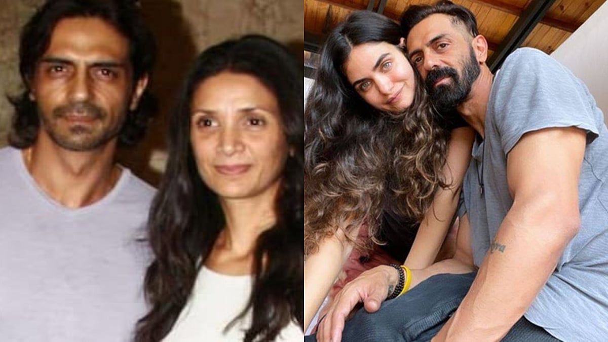 Arjun Rampal with his ex-wife Mehr Jesia and girlfriend Gabriella Demetriades - Instagram